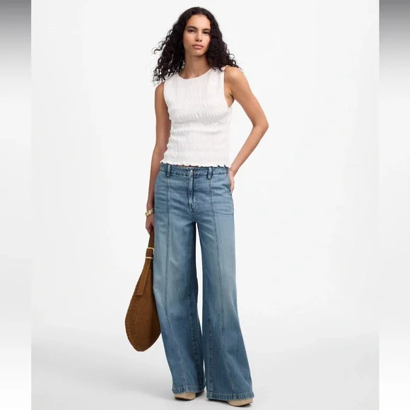 Madewell Wide-Sweep Trousers: Airy Denim Edition - Picture 4 of 4